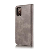 Samsung Galaxy S20 FE DG.Ming Læderpung med Aftageligt Cover - Grå
