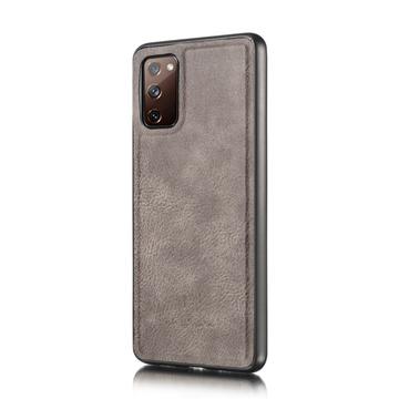 Samsung Galaxy S20 FE DG.Ming Læderpung med Aftageligt Cover - Grå