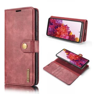 Samsung Galaxy S20 FE DG.Ming Læderpung med Aftageligt Cover - Vinrød