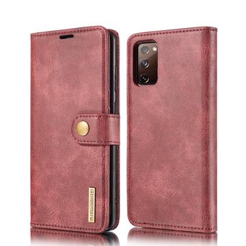 Samsung Galaxy S20 FE DG.Ming Læderpung med Aftageligt Cover - Vinrød