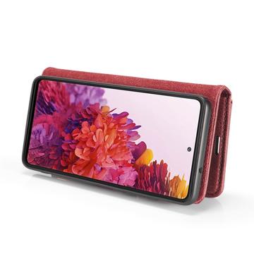 Samsung Galaxy S20 FE DG.Ming Læderpung med Aftageligt Cover - Vinrød