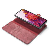 Samsung Galaxy S20 FE DG.Ming Læderpung med Aftageligt Cover - Vinrød