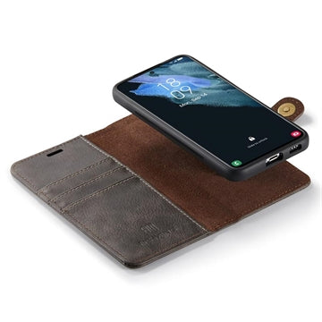 DG.Ming Samsung Galaxy S23 5G Læderpung med Aftageligt Cover - Grå