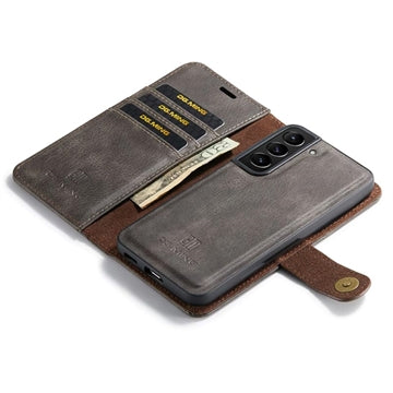 DG.Ming Samsung Galaxy S23 5G Læderpung med Aftageligt Cover - Grå