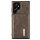DG.Ming M2 Samsung Galaxy S23 Ultra 5G Hybrid Cover med Pung - Kaffe