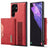 DG.Ming M2 Samsung Galaxy S23 Ultra 5G Hybrid Cover med Pung - Rød