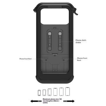 DS-MT3 Vandtæt smartphoneholder til cykel/motorcykel - sort