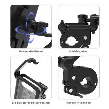 DS-MT3 Vandtæt smartphoneholder til cykel/motorcykel - sort