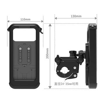 DS-MT3 Vandtæt smartphoneholder til cykel/motorcykel - sort
