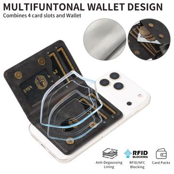 Aftagelig MagSafe-kortholder / RFID-blokerende pung - sort