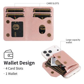 Aftagelig MagSafe-kortholder / RFID-blokerende pung - pink