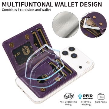Aftagelig MagSafe-kortholder / RFID-blokerende pung - lilla