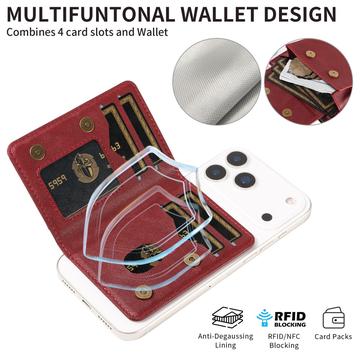 Aftagelig MagSafe-kortholder / RFID-blokerende pung - rød
