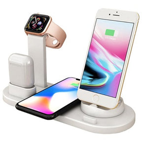 Docking Station med QI Trådløs Oplader UD15 - Hvid