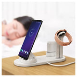 Docking Station med QI Trådløs Oplader UD15 - Hvid