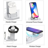 Docking Station med QI Trådløs Oplader UD15 - Sølv