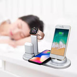 Docking Station med QI Trådløs Oplader UD15 - Sølv