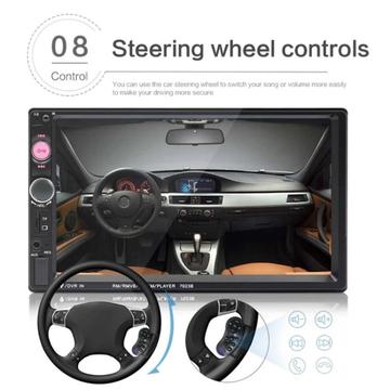 Double Din CarPlay Touchscreen Bluetooth Car Stereo MP5 Player - 7"