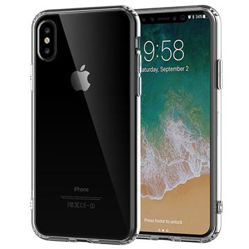 iPhone X / iPhone XS Drop Resistent Crystal TPU Cover - Gennemsigtig