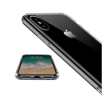 iPhone X / iPhone XS Drop Resistent Crystal TPU Cover - Gennemsigtig