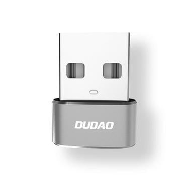 Dudao USB-adapter - USB-C hun/USB-A han - sort