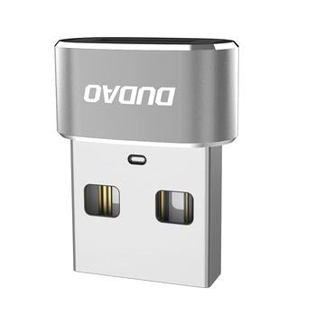 Dudao USB-adapter - USB-C hun/USB-A han - sort