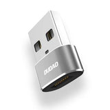 Dudao USB-adapter - USB-C hun/USB-A han - sort
