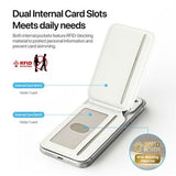 Dux Ducis Arch magnetisk MagSafe-kortholder med RFID - hvid / blå