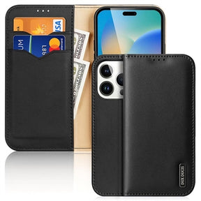 Dux Ducis Hivo iPhone 14 Pro Læderpung - Sort