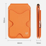 Dux Ducis Papo RFID-blokerende magnetisk kortholder og stativ - MagSafe-kompatibel - orange
