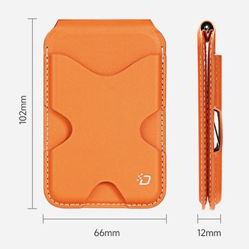 Dux Ducis Papo RFID-blokerende magnetisk kortholder og stativ - MagSafe-kompatibel - orange
