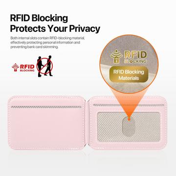 Dux Ducis Papo RFID-blokerende magnetisk kortholder og stativ - MagSafe-kompatibel - lyserød