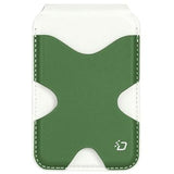 Dux Ducis Papo RFID-blokerende magnetisk kortholder og stativ - MagSafe-kompatibel - hvid / grøn