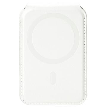 Dux Ducis Papo RFID-blokerende magnetisk kortholder og stativ - MagSafe-kompatibel - hvid / grøn