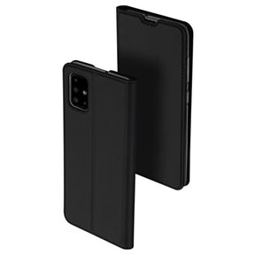 Dux Ducis Skin Pro Samsung Galaxy A51 Flip Cover med Kortholder - Sort