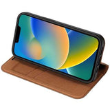 Dux Ducis Skin X2 iPhone 14 Plus Flip Cover - Brun