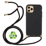 Saii Eco Line iPhone 11 Pro Biologisk Nedbrydeligt Cover med Strap - Sort