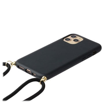 Saii Eco Line iPhone 11 Pro Biologisk Nedbrydeligt Cover med Strap - Sort