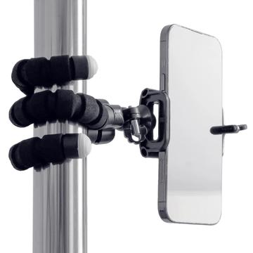Elastisk stativ til telefon og selfie-kamera - sort