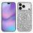 iPhone 17 Pro Galvaniseret glitter cover - MagSafe-kompatibel - Sølv