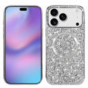 iPhone 17 Pro Galvaniseret glitter cover - MagSafe-kompatibel - Sølv