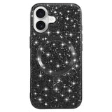 iPhone 17 Galvaniseret glitter cover - MagSafe-kompatibel - Sort