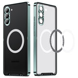 Galvaniseret Magnetisk Samsung Galaxy S23 5G Hybrid Cover - Grøn