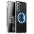Galvaniseret Magnetisk Samsung Galaxy S23 5G Hybrid Cover - Sølv