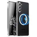 Galvaniseret Magnetisk Samsung Galaxy S23 5G Hybrid Cover - Sølv
