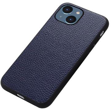 Elegant iPhone 14 Pro Max Läder Skal - Blå