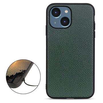 Elegant iPhone 14 Pro Max Läder Skal - Grøn