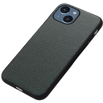 Elegant iPhone 14 Pro Max Läder Skal - Grøn