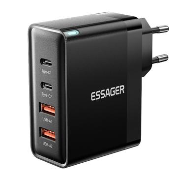 Essager ES-CD37 100W hurtigoplader - EU stik - Sort