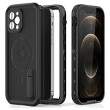 Extreme IP68 iPhone 12 Pro Magnetisk Vandtæt Taske - Sort